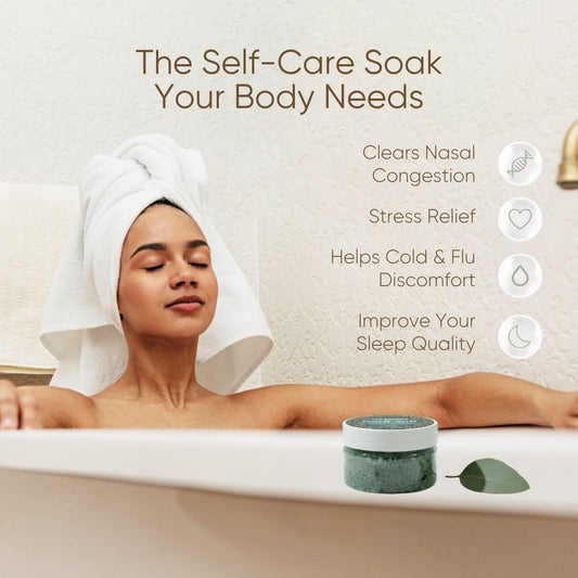 Camphor & Eucalyptus Bath Salt | Cold Relief & De-Stress Soak – True Beauts 50g