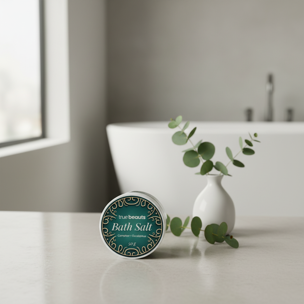 Camphor & Eucalyptus Bath Salt | Cold Relief & De-Stress Soak – True Beauts 50g