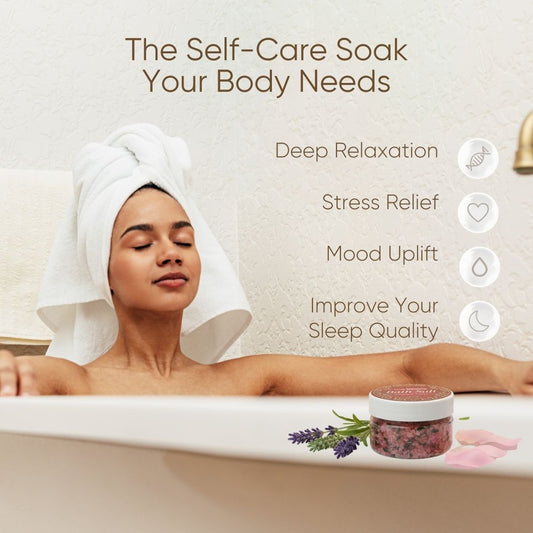 Relaxing Rose & Lavender Bath Salt | Aromatherapy Soak – True Beauts 50g