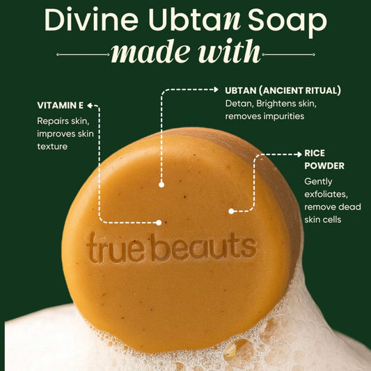 Divine Ubtan – Tan Removal & Brightening Soap 110g | True Beauts