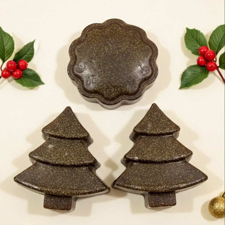 Christmas Tree Moringa Soap | Limited Edition Clay Soaps by True Beauts