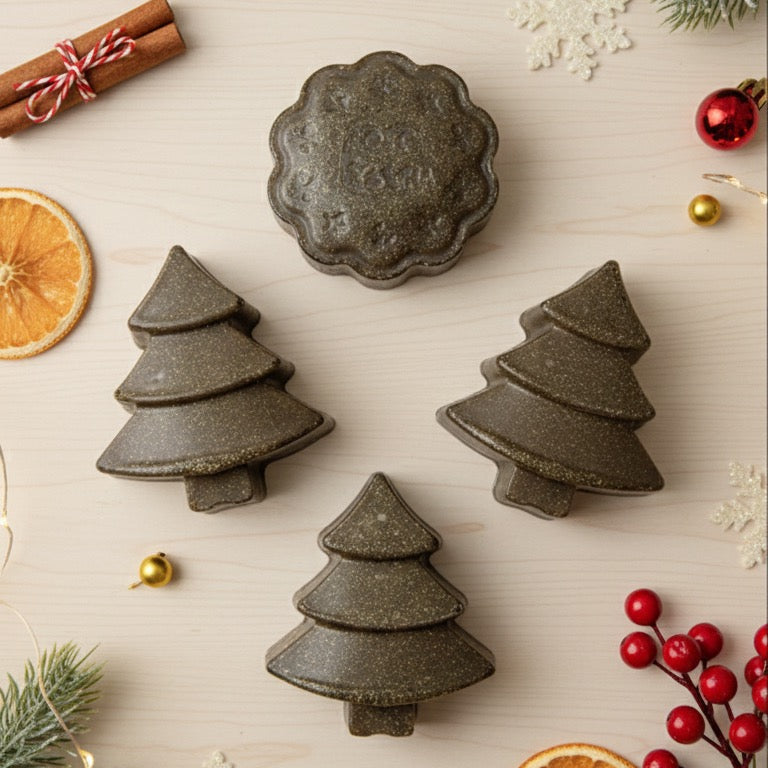 Christmas Tree Moringa Soap | Limited Edition Clay Soaps by True Beauts