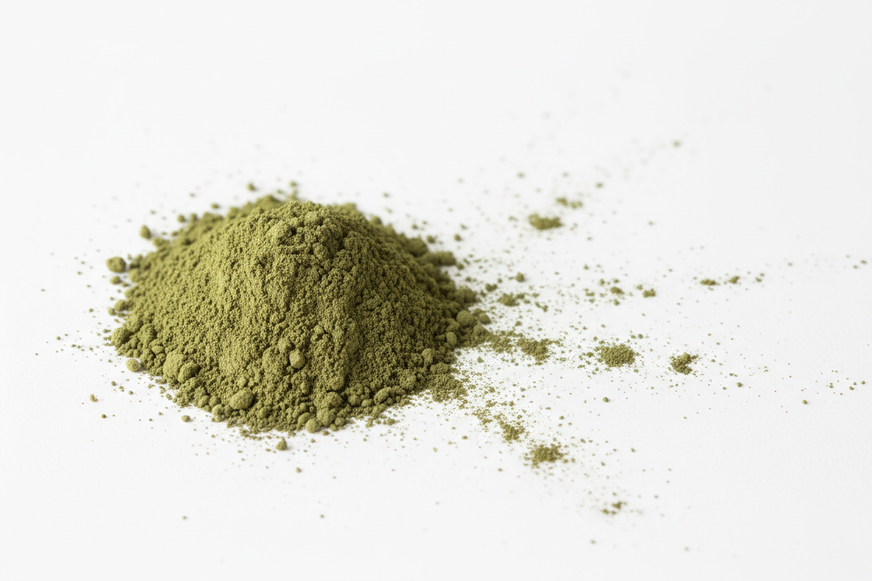 french green clay in white background