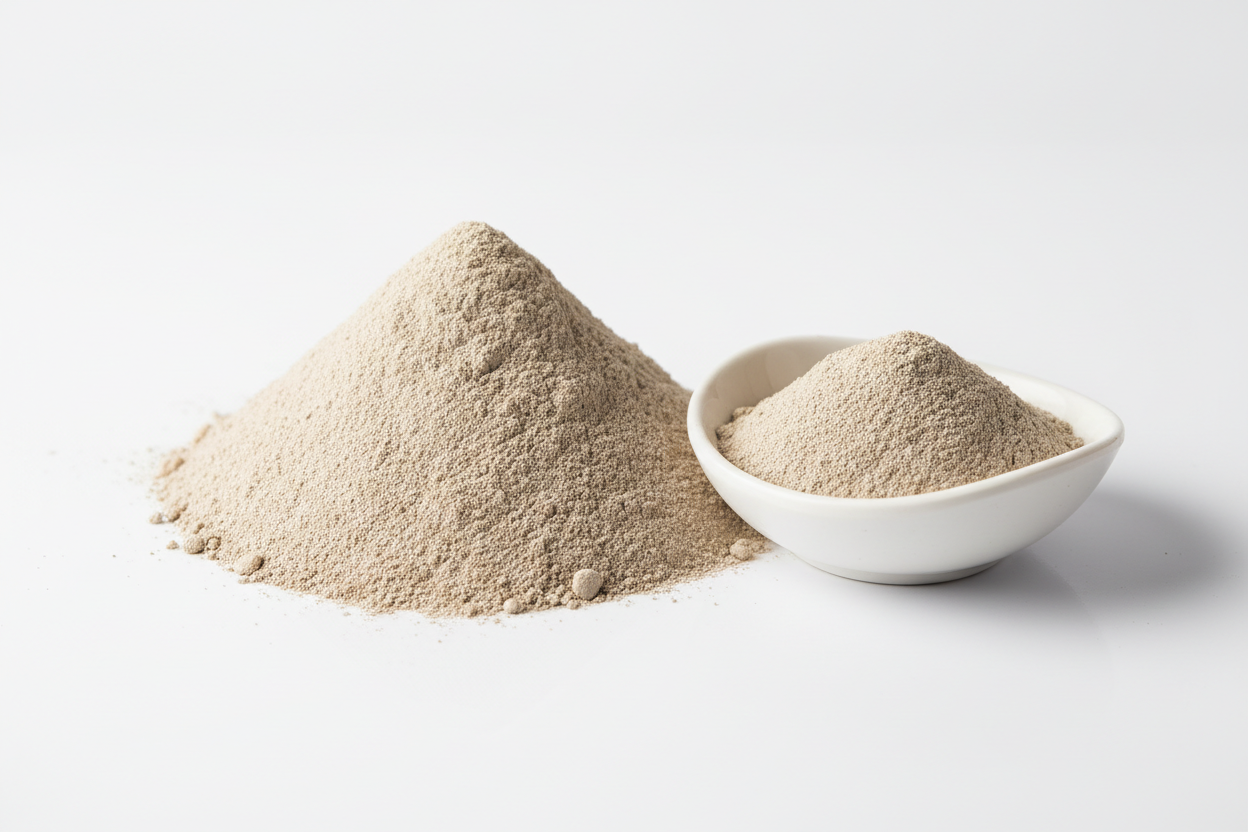 fullers earth in white background