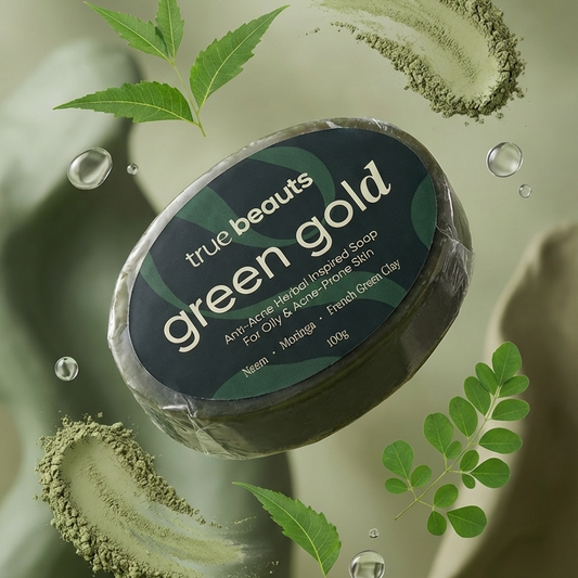 Green Gold - Anti Acne Neem & Moringa Soap 100g | True Beauts
