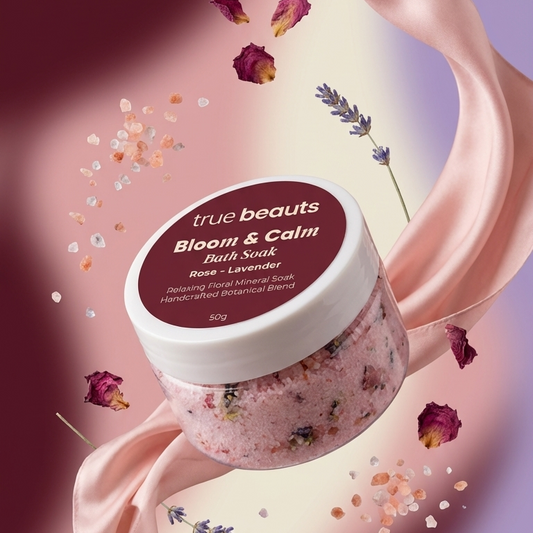 Relaxing Rose & Lavender Bath Salt | Aromatherapy Soak – True Beauts 50g