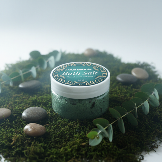 Camphor & Eucalyptus Bath Salt | Cold Relief & De-Stress Soak – True Beauts 50g