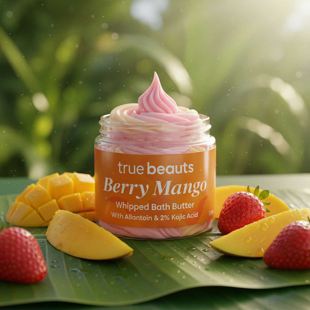 Berry Mango Whipped Soap – Brightening Bath Butter 100g | True Beauts