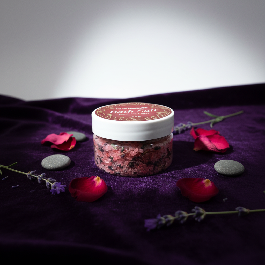 Relaxing Rose & Lavender Bath Salt | Aromatherapy Soak – True Beauts 50g