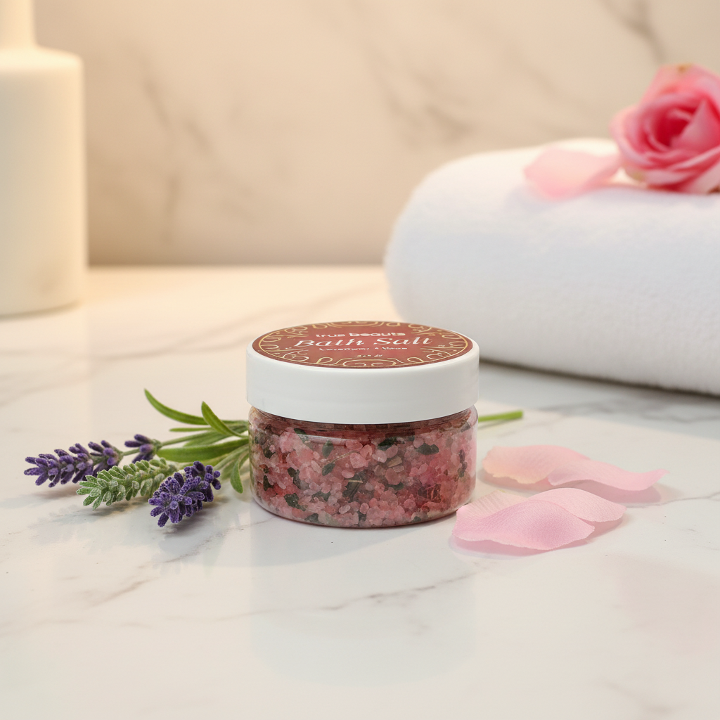 Relaxing Rose & Lavender Bath Salt | Aromatherapy Soak – True Beauts 50g