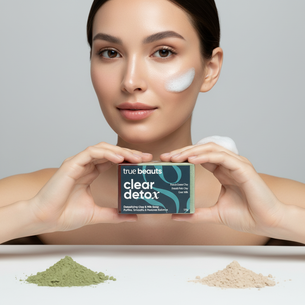 Clear Detox – French Clay & Goat Milk Soap 120g| True Beauts